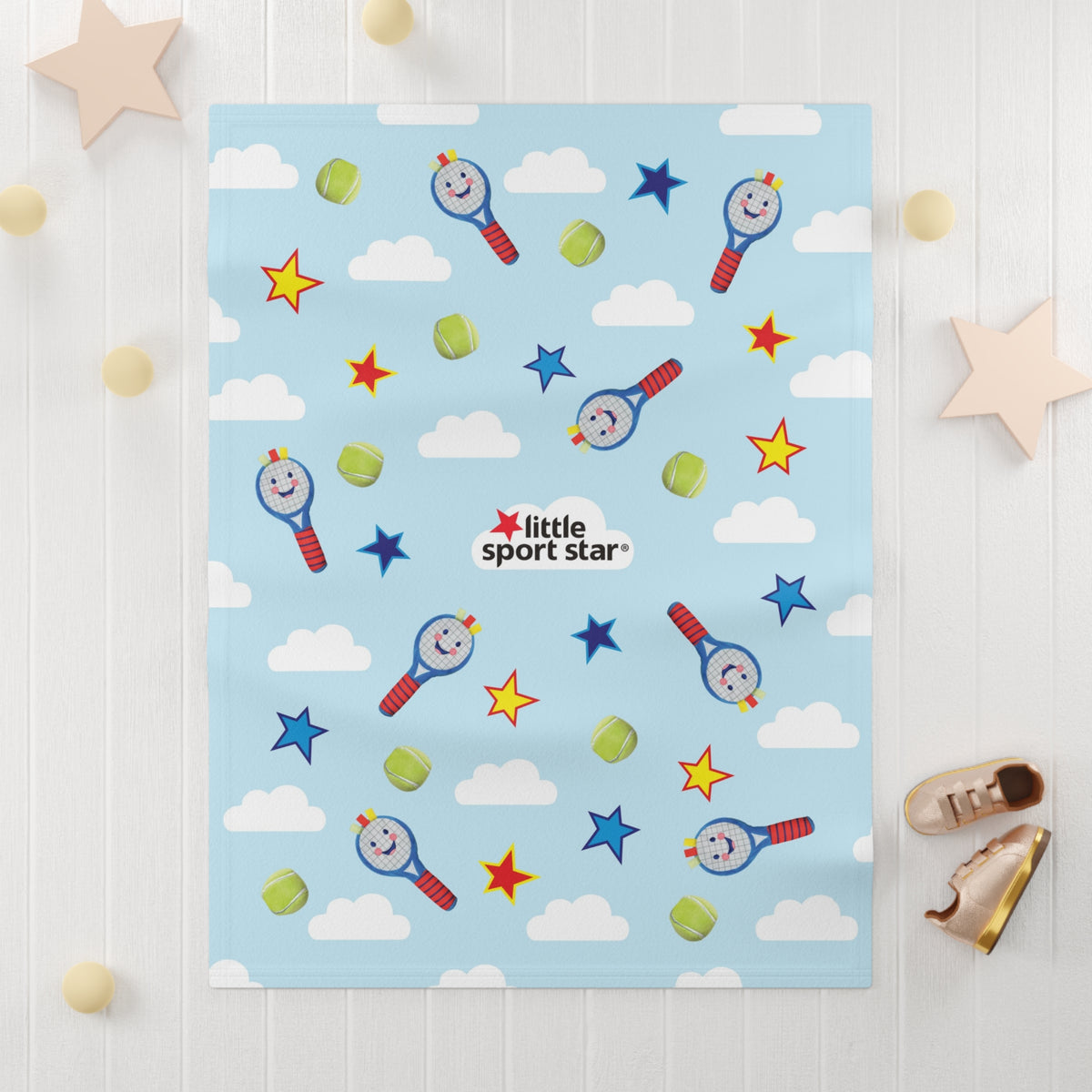 Little Sport Star Tennis Baby Blanket