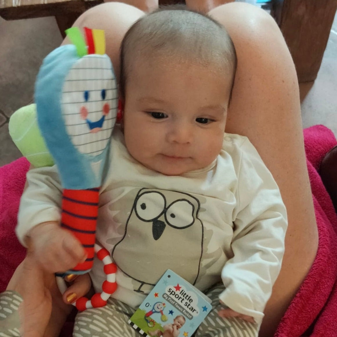 Baby With Racket Baby Tennis Racket Toy - Perfect For Little Champions! β LittleSportStar